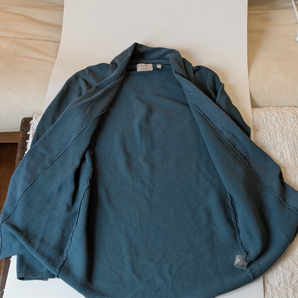 Stylish Teal Open Cardigan - Picture 11 of 17